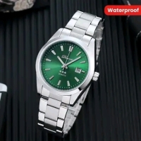 New: Denvosi Stainless Steel Watch - Quartz Movement - Water Resistant - Band Measures 6.75"
