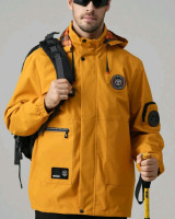 New | LEDUNTINO Men's Fashion Zip-Up Casual Outdoor Jacket / Thin Windproof Windbreaker Jacket Coat With Detachable Hood | Mens Size:XXL