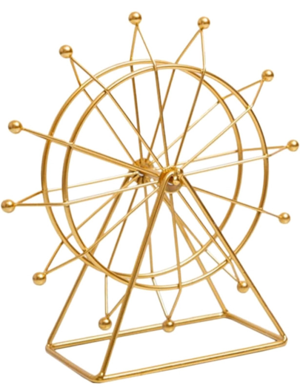 New | Ferris Wheel Ornaments Gold Decor Bookcase Decor Modern Decorative Room