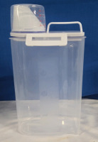 New | 2kg Plastic Rice & Grain Storage Container W/ Measuring Cup