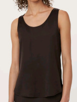 New | Frank & Oak The Satin Tank Top in Dark Chocolate Ladies Size:Large * Retails $79.50 *
