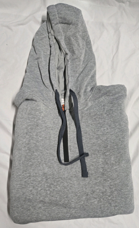 New | Mens Size:2XL Grey Hoodie W/ Front Zip Pocket