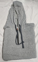 New | Mens Size:2XL Grey Hoodie W/ Front Zip Pocket