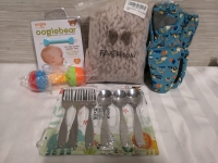 New Baby Blanket, Rattle, Utensils+