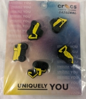 5 New Crocs Authentic Construction Jibbitz Charms.
