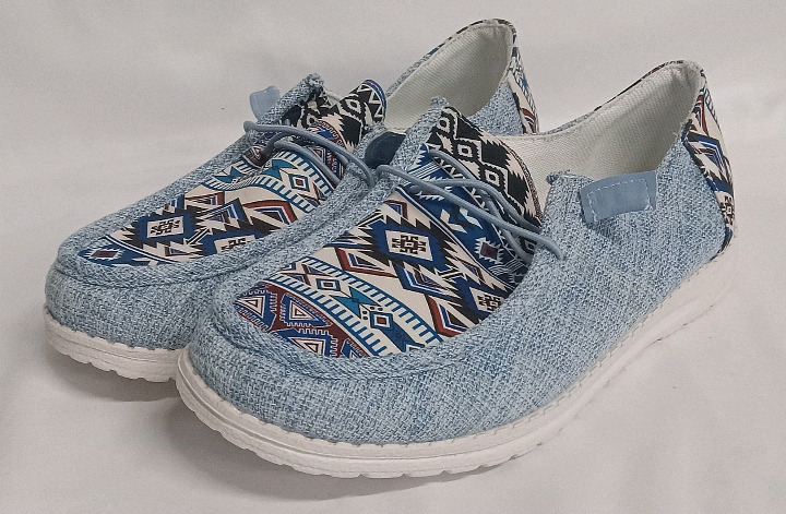 New | Women's Size 7 | Foalm Bottom Denim Loafers w/ Design