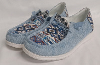 New | Women's Size 7 | Foalm Bottom Denim Loafers w/ Design