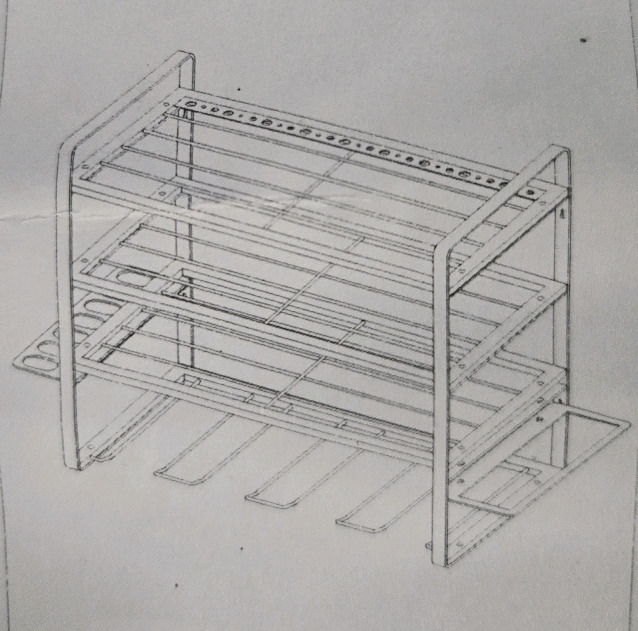 New | Metal 4 Layered Wall Mounted Shelf