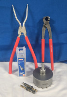 New | Assorted Hand Tools & Accessories | Incldues But Isnt Limited To, Hole Saw Attachment, 2-⅞" Mollom Hole Cutter & More!
