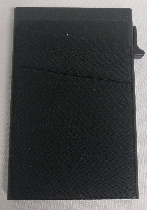 New | Compact Card Wallet w/ 2 Front Pockets | 2&frac12; x 4" | Black
