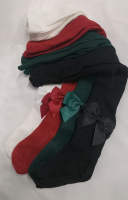 New | Children's 4Pck Stockings w/ Bows | Comes w/ Black, Red, White & Green