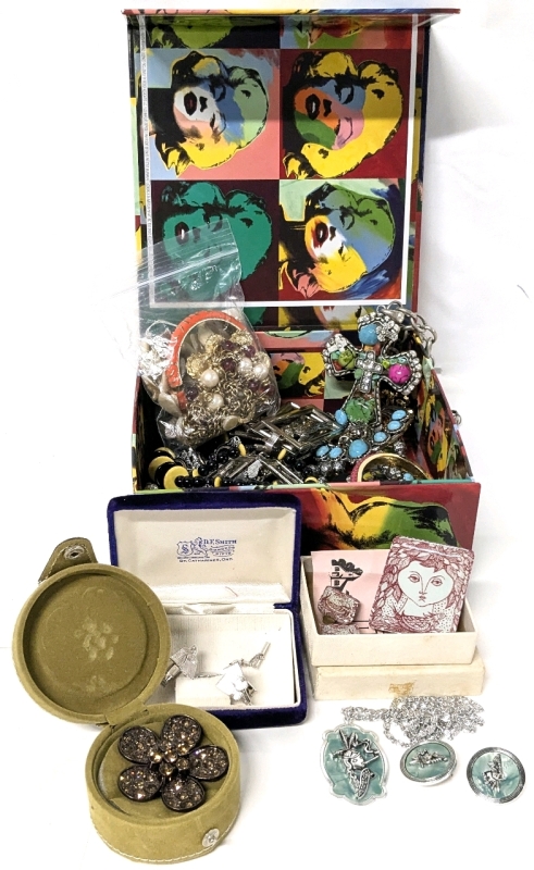 Assorted Jewelry : Ready to Wear & For Crafting / Repair + 1976 The Six Million Dollar Man Watch Face