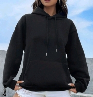 New Sz XL Women's Black Hoodie