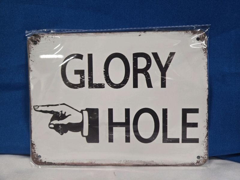 New | Adults Only XXX Metal Wall Sign | Measures 8" x 6"