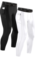 New: Two Pack Compression Pants for Men - Size S - 1 Black, 1 White