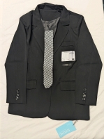 New: Padded Suit Jacket With Designer Patch and Tie - Size 164/84A M