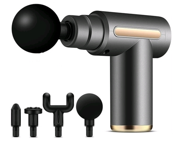 New Wireless Rechargeable Impact Percussive Massage Gun with 4 Heads