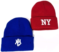 2 New Knit NY New York Embroidered Beanie Winter Hats | One Size Fits Most