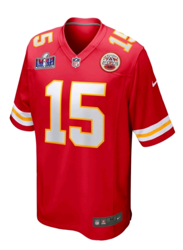 New - Sz. Medium NFL Football Kansas City Chiefs #15 Patrick Mahomes (red) Super Bowl LVIII Jersey