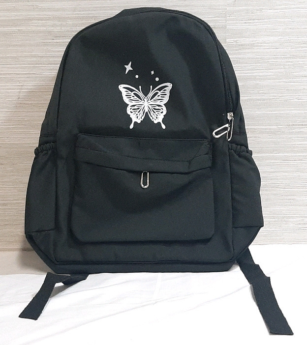 New Black Butterfly Design Backpack