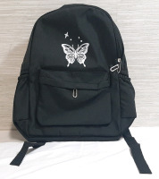 New Black Butterfly Design Backpack