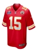 New - Sz. Medium NFL Football Kansas City Chiefs #15 Patrick Mahomes (red) Super Bowl LVIII Jersey