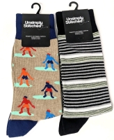 2 New Size W8-13/M8-12 SIMPLY UNSTITCHED Cotton Blend Socks