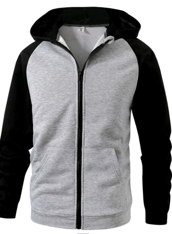 New sz Medium Adult Colourblock Full Zip Hoodie