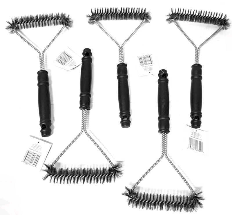 5 New Flame Glo Grilling Wire Grill Brushes | 11.7" Long ea