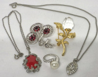 Statement Jewelry Lot - Brooches, Necklaces & Ring