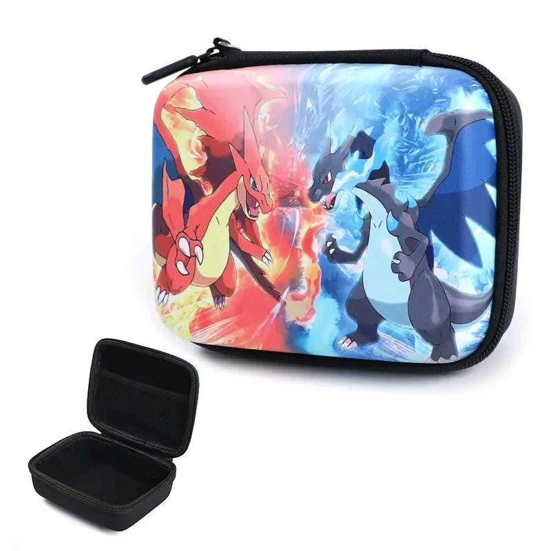 New Pokemon Themed Hard Shell Trading Card Game Zip-up Storage Box