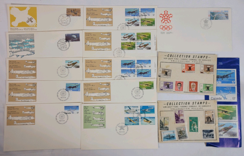 1980 - 1986 Canadian 1st. Day Issue Stamps plus World Stamps