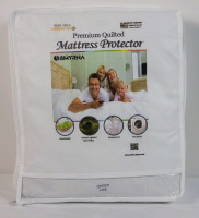 New - Queen Size Premium Quilted Mattress Protector , White