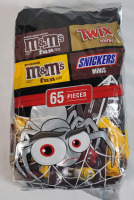 New - 65pcs. M&Ms , Twix & Snickers Mini Chocolate Bars . Best Before 01/2025