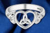 Celtic Knot Heart Ring 925 Sterling Silver Stamped Size 7.5