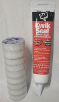 Kwik Seal Adhesive Waterproof Seal & Nine (9) Rolls Plumbing Tread Seal Tape - New