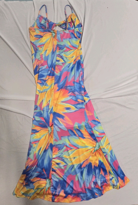 New | Womens Colourful Tie Dye Themed Sundress Size: 1 XL