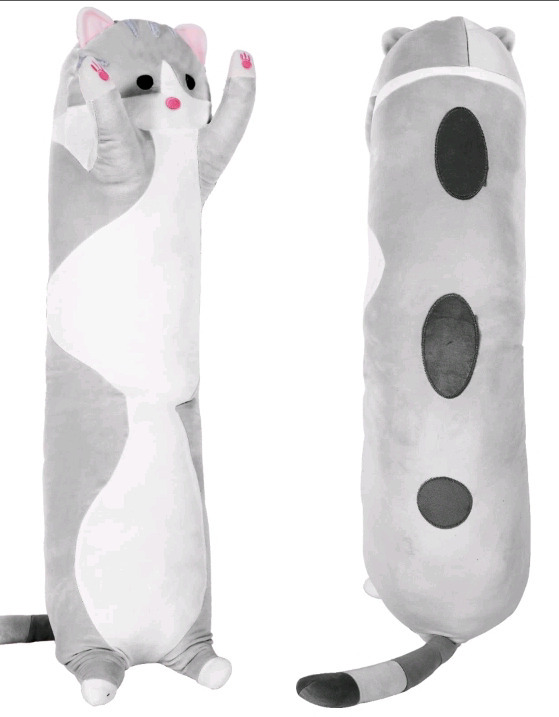 New | Kawaii Long Cat Pillow Plush / Body Pillow For Kids