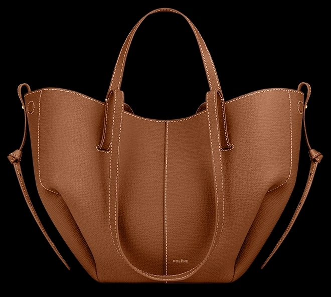 New POL&Egrave;NE Cyme Mini Edition Textured Camel Leather Purse / Handbag Made in Spain | Retails $450