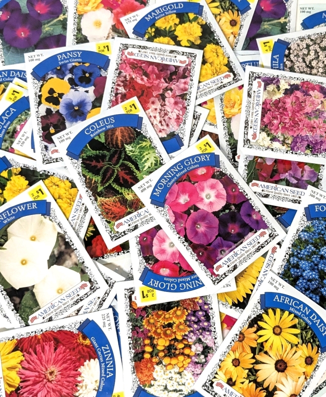 50 New Packs of Assorted Flower/Ornamental Plant Seeds | Sell By 12/2024, Good to Plant This Year