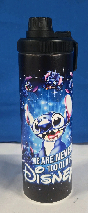 New | Plastic Water Bottle W/ Stitch Like Design For Kids