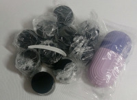New | 10pck Refillable Makeup Jars w/ Spatula & Face Ice Roller