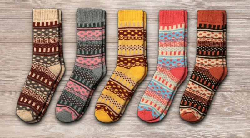 New Size Reg/Large Nordic Socks 5-Pack Sofia Merino Wool Socks MC0020L | Retails $69.99