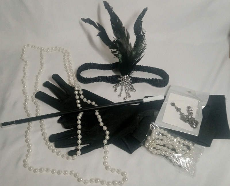 New | 1920's 6 pcs Flapper Girl Costume Accessories