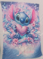 New | Kids Stitch Blanket | Says "I Love You" in French