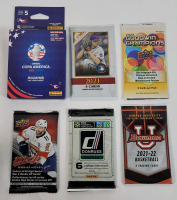 2021 - 2024 Multi-Sport Trading Card Sealed Packs . Baseball , Hockey , Soccer & Multi-Sport . Six (6) Packs