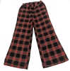 New Size 20 BLOOMCHIC Red Plaid Wide Legs Pants with Elastic Waist + Front Pockets