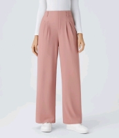 New Size XS(Tall) HALARA Flex High Waisted Side Pocket Wide Leg Micro Waffle Work Pants | Retails $49.95