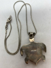 Sterling Turquoise Turtle Pendant 925 Snake Chain - 5