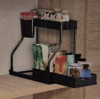 New Cupboard Storage Rack Black